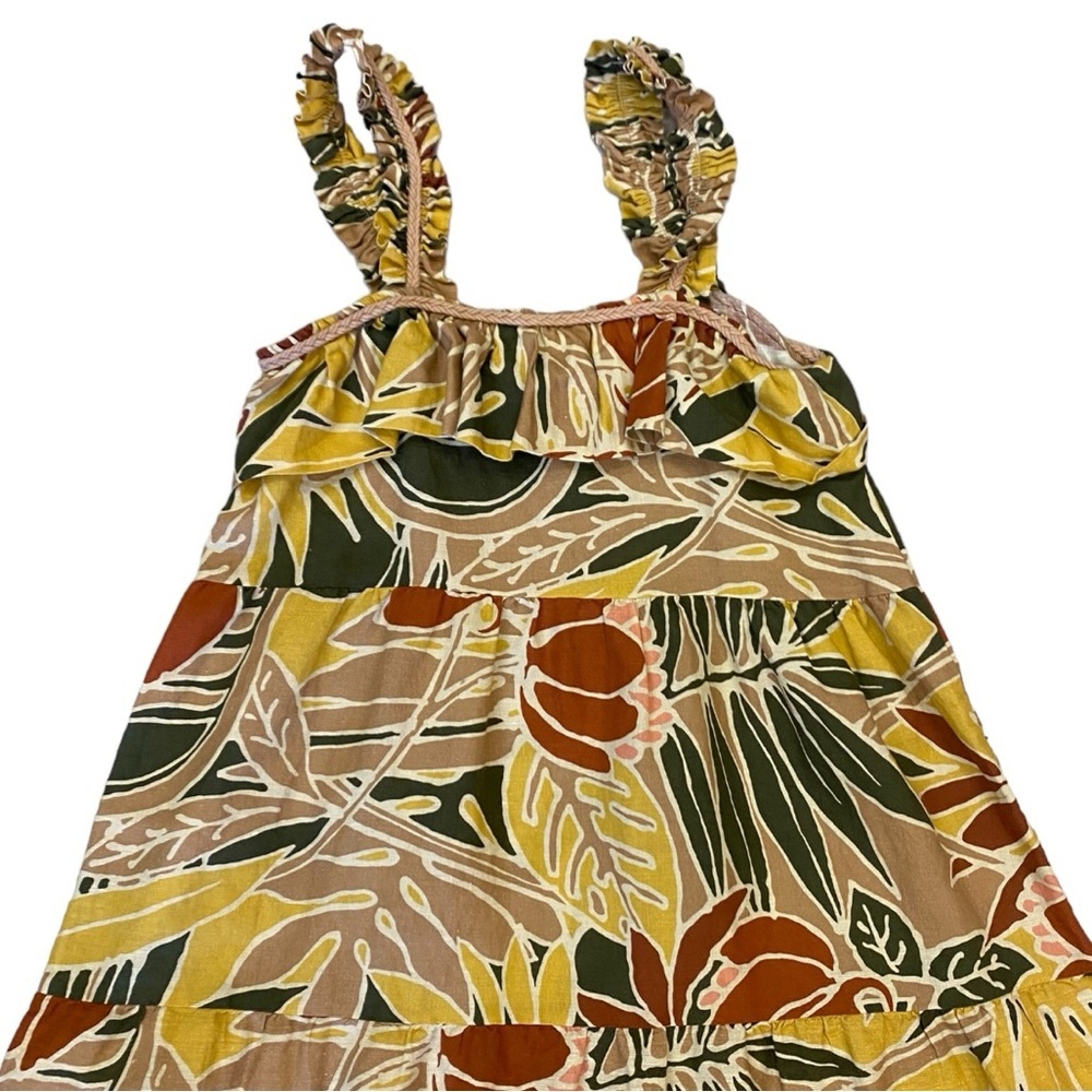 Sezane Fily Vicky Dress in Multi Leaves Print Size FR 34 US 2 - Picture 6 of 11